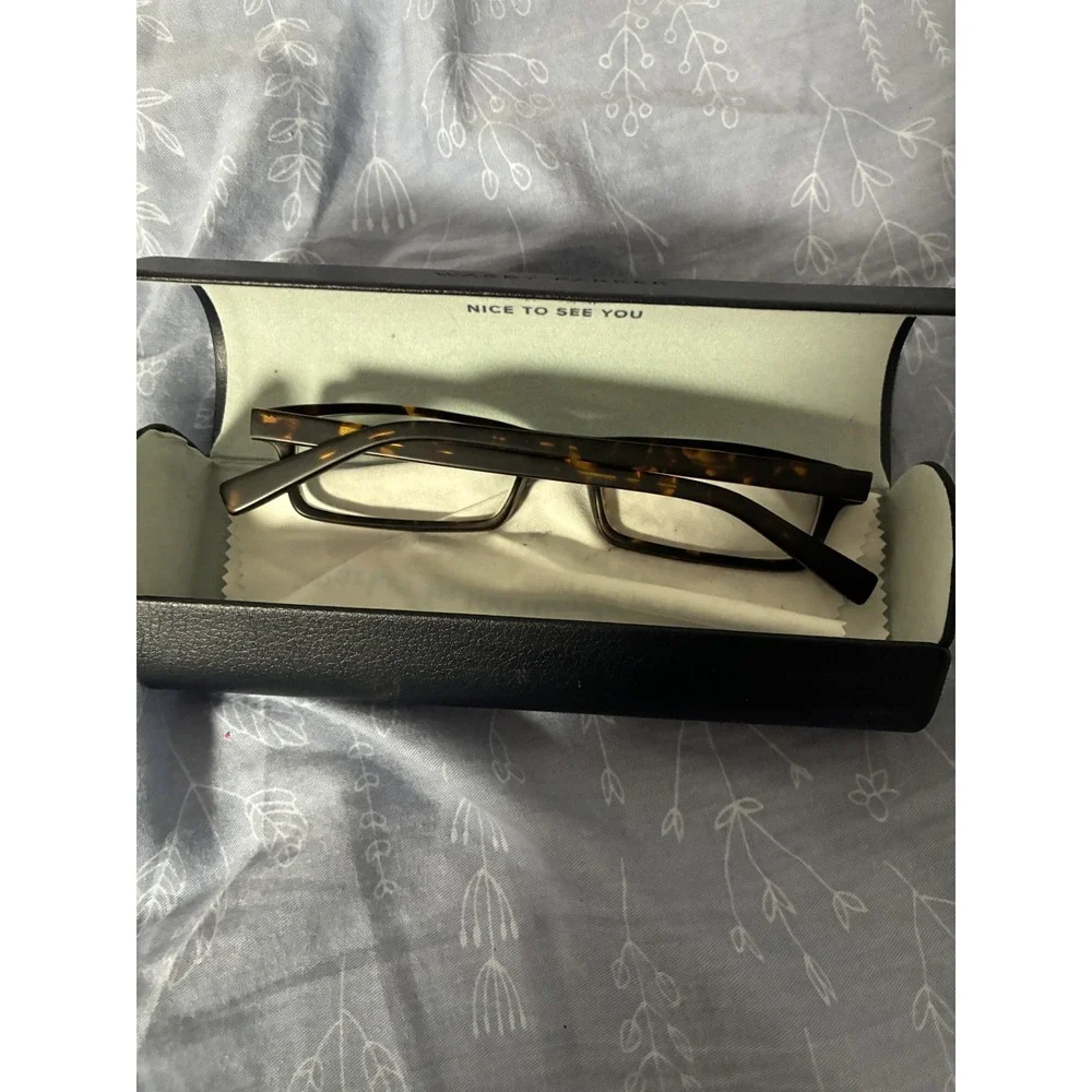 WarbyParker Sibley 201 Tortoise Rectangular Eyeglasses Frames 52-18-140 withCase